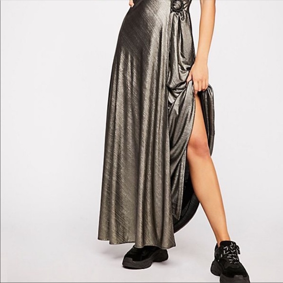 {Free People} Let it Shine Maxi Slip Dress - Picture 6 of 8